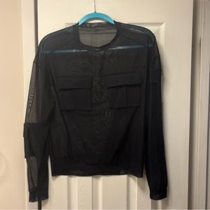 Alo Yoga Sheer Mesh Top. Size Small.